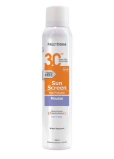 frezyderm sunscreen mousse product