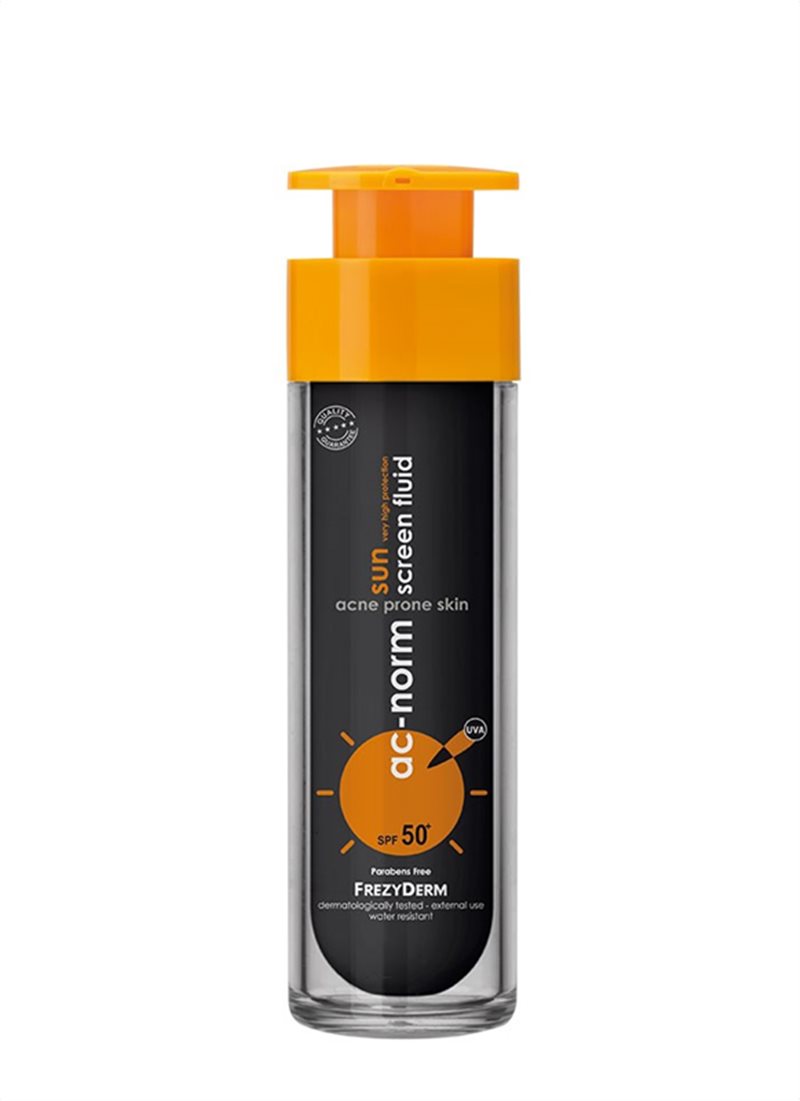 AC-NORM SUN SCREEN FLUID SPF 50+ frezyderm ac norm sunscreen fluid 50+