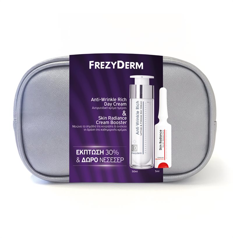 frezyderm neseser anti wrinkle day and skin radiance cream booster product pack