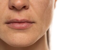 woman lips and nose