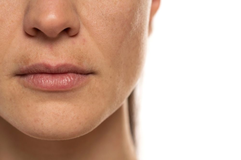 woman lips and nose