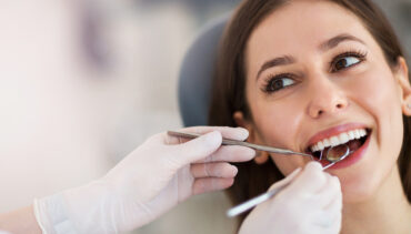Woman on the dentist