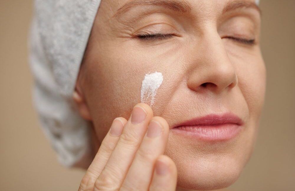 mature woman skincare