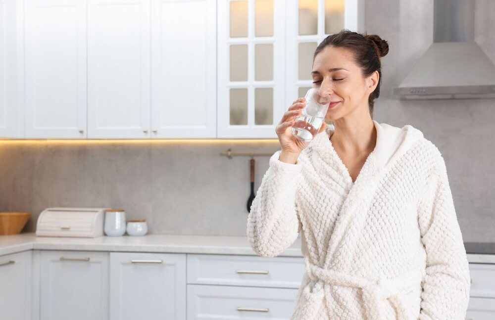 WOMAN DRINKING WATER