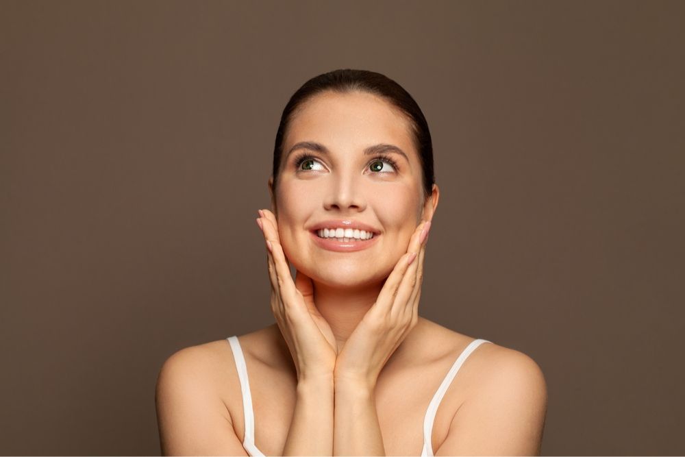 Happy woman smiling