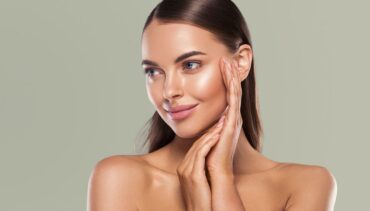 young woman with healthy bright skin