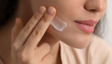 Woman Applying Cream